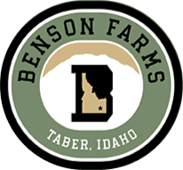 Benson Farms, Taber Idaho logo badge